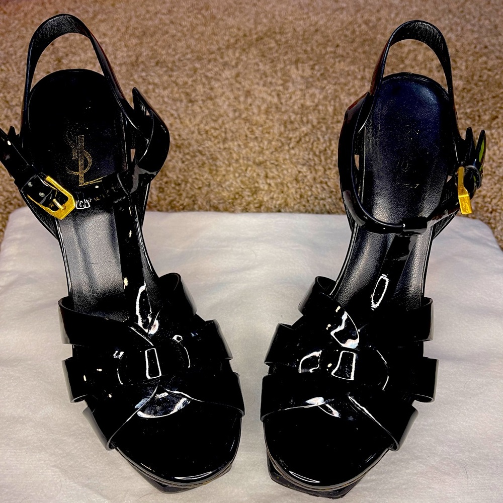 Authentic Black Patent Leather YSL Pump